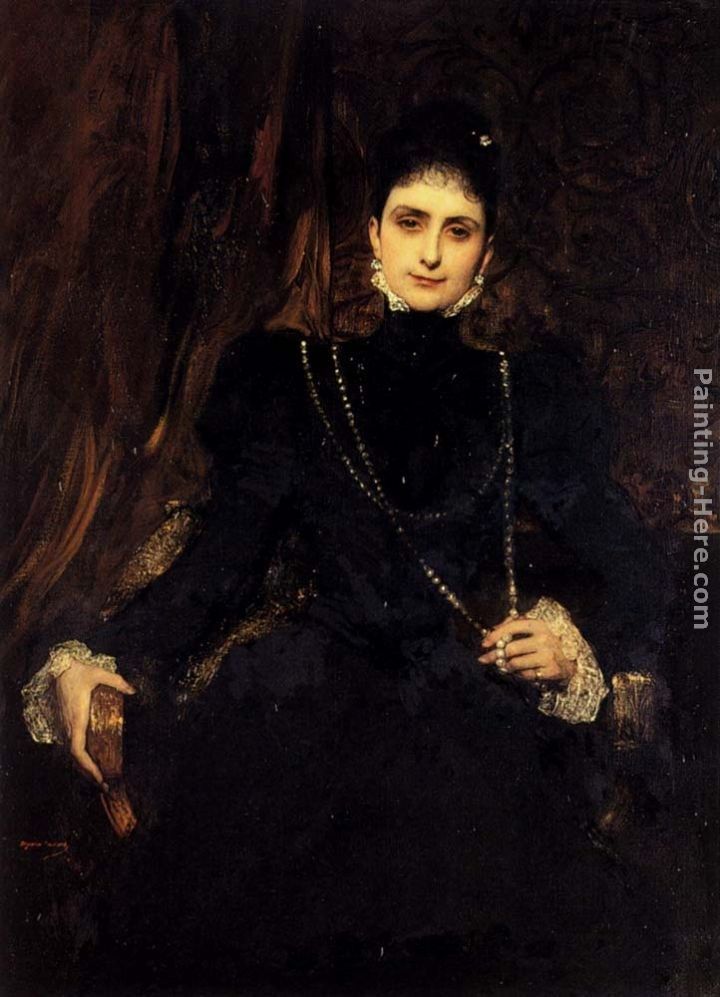Benjamin Jean Joseph Constant Portrait Of Mme M. S. Derviz